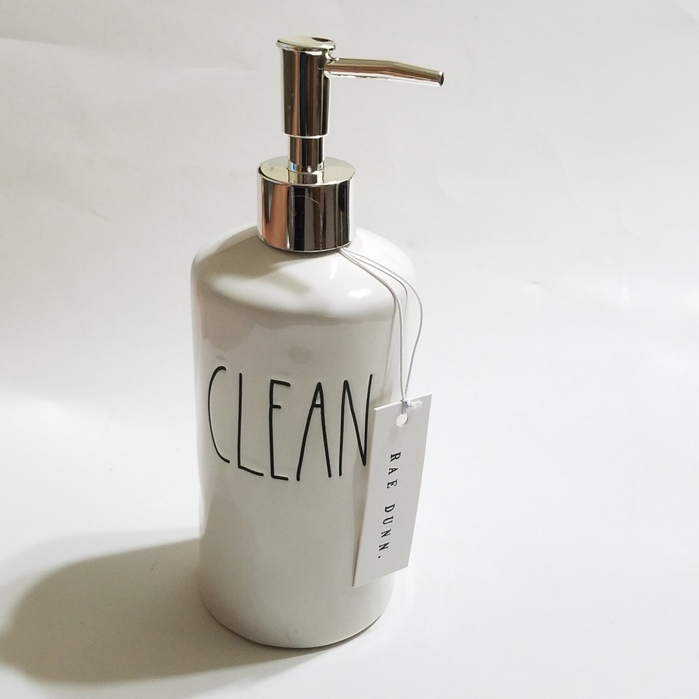 Rae Dunn Clean Ceramic Soap Dispenser New